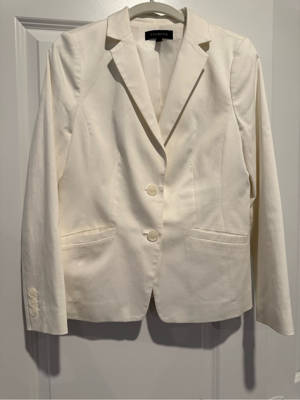 Talbots Women's White Tailored Blazer